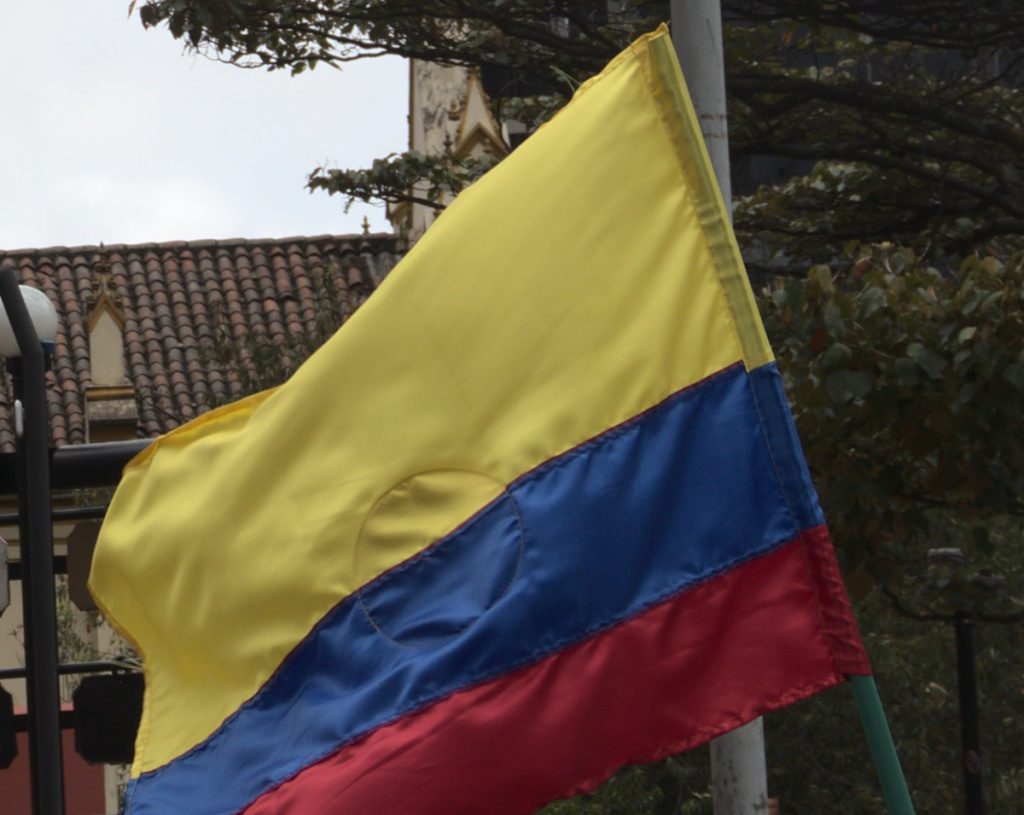 Bandera durante las manifestaciones