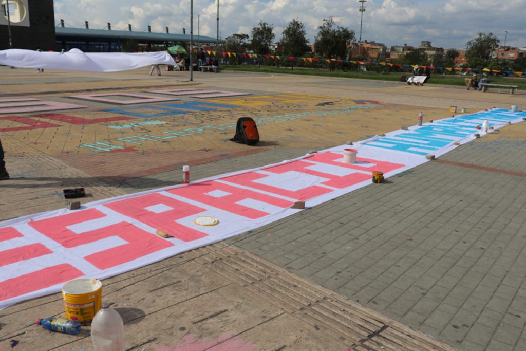 Bogota espacio humanitario ‘A través del arte y la cultura vamos a resistir’. Espacio Humanitario en el Portal de las Américas