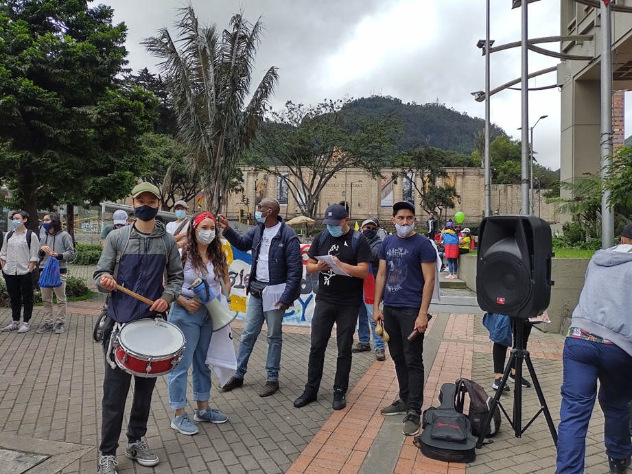Bogota planto DIPAZ Plantón Ecuménico por la Paz y la Protesta Social