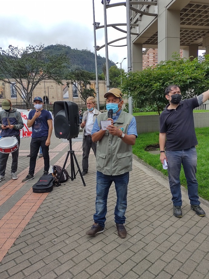 Bogota planton luis Plantón Ecuménico por la Paz y la Protesta Social