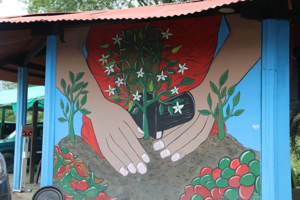 Mural dentro de la NAR de La Elvira