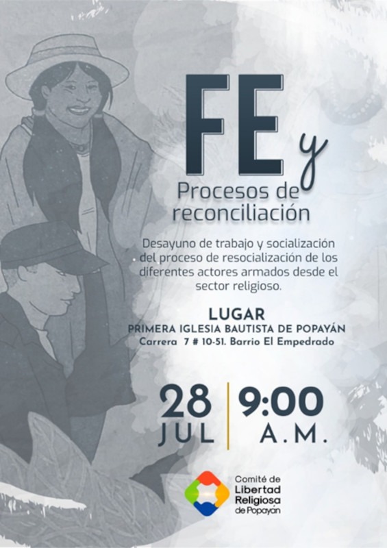 Popayan presentacion cartilla afiche Presentación de la Cartilla: ‘Fe y procesos de reconciliación’