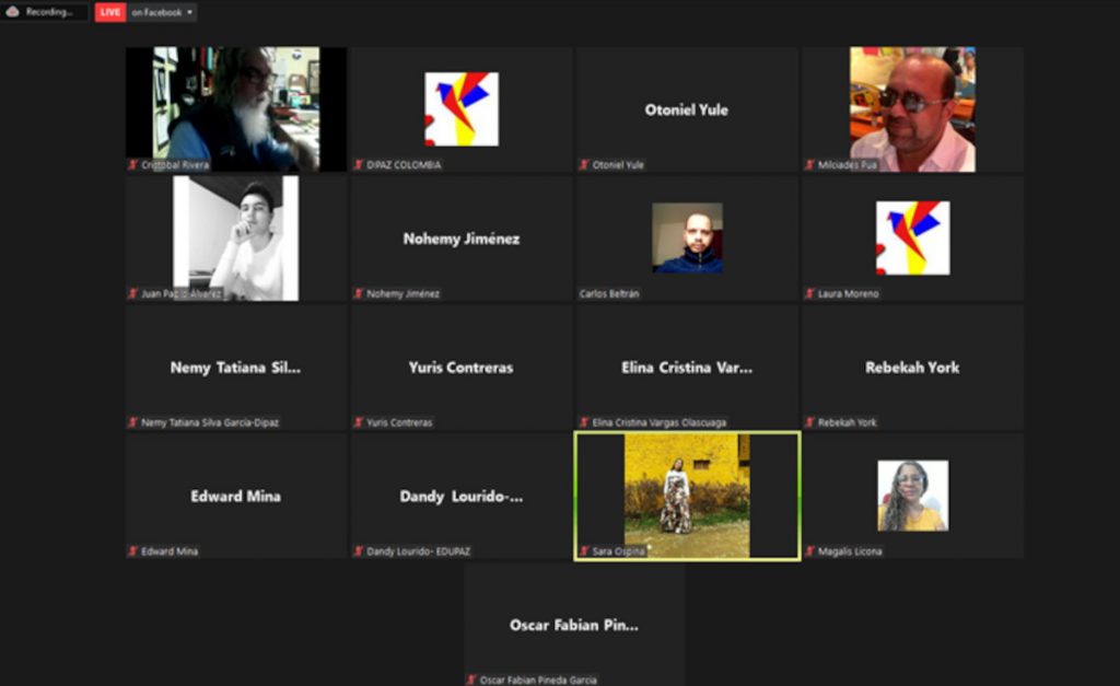 Bogota conversatorio ESAN Intercambio de experiencias de noviolencia desde los territorios. Participaron 21 personas