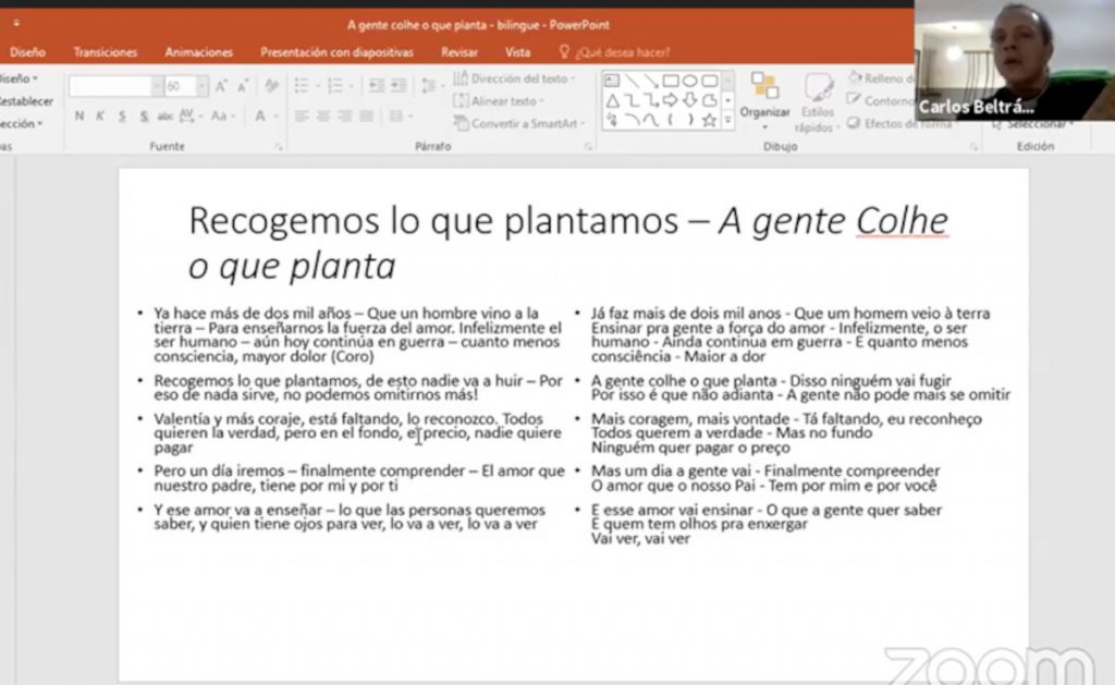 Bogota experiencias ESAN Intercambio de experiencias de noviolencia desde los territorios. Participaron 21 personas