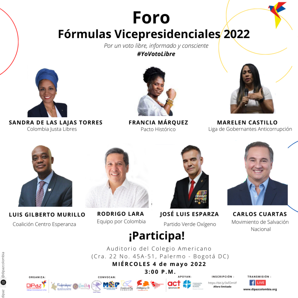 AFICHE1 Foro con fórmulas vicepresidenciales 2022
