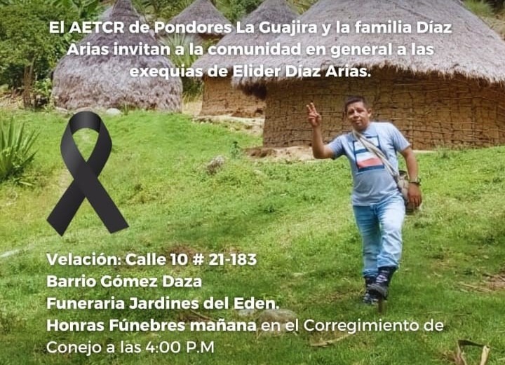 eta DiPaz rechaza asesinato de firmante de paz del antiguo ETCR de Pondores